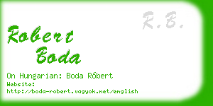robert boda business card